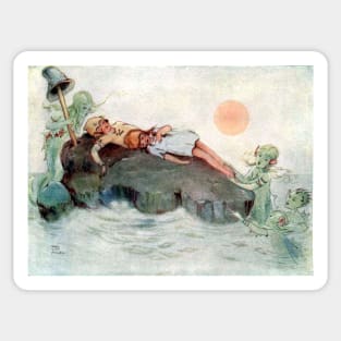 Peter Pan and Wendy and the Mermaids - Mabel Lucie Attwell Sticker